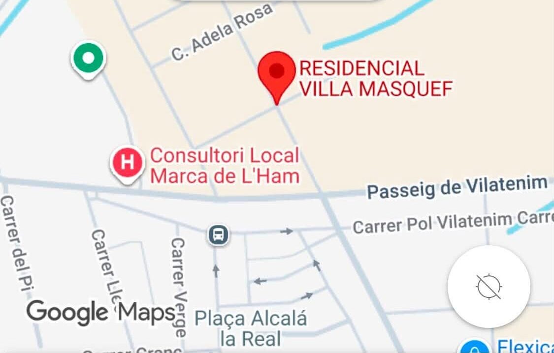 Google i Google Maps bategen com a “Residencial Vil·la Masquef” les cases a mig construir ocupades de la Marca de l’Ham